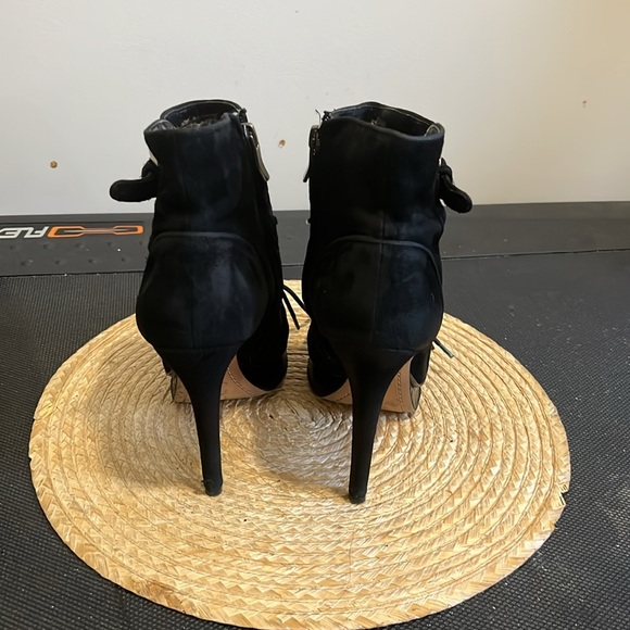SamEdelmam Suede Leather Ankle Platform Booties Size 10 - Picture 6 of 10